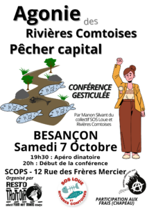 Conf gesticulée  «L’agonie des rivières comtoises : pêcher capital»