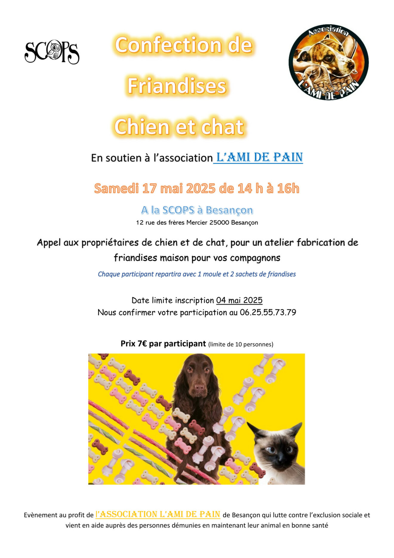 Atelier confection de friandises pour chien et chat